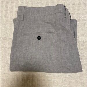 Gray Dress Pants with Woven Texture